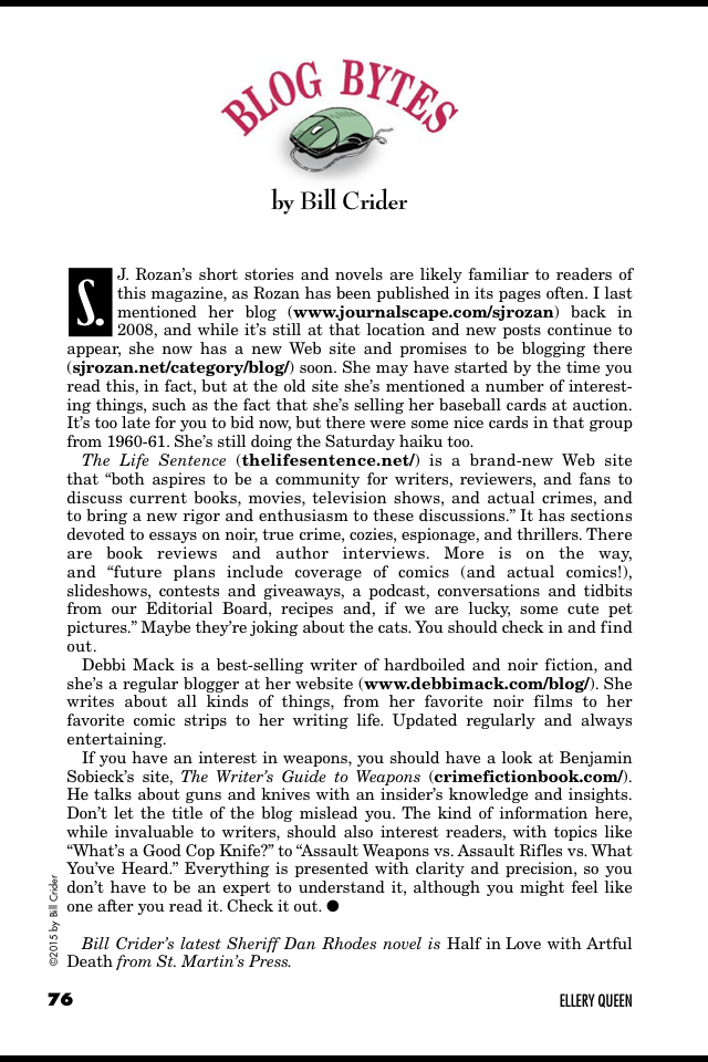 Ellery Queen Blog Bytes Crider Sobieck