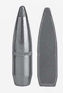A look at a cup-and-core bullet from the outside (left) and inside (right). (Gun Digest photo)