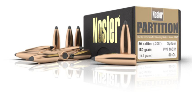 Partitioned bullets. In the foreground are the bullets themselves, separated from their cartridges. (Nosler photo)