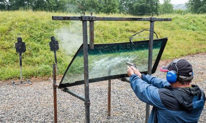 shooting through windshield